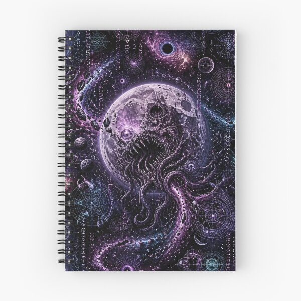Item preview, Devouring Moon Cosmic Horror Dark Beauty Seamless Celestial Pattern designed and sold by StickyGuys.