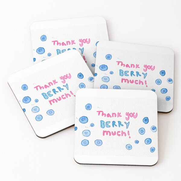 Item preview, Thank You Berry Much (Blueberries) designed and sold by polkadotfox.