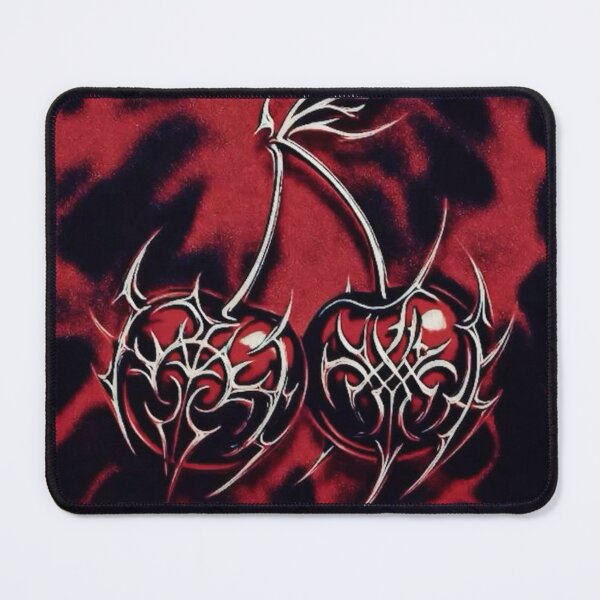 Item preview, Dark gothic cherries, red and black tribal cybergoth art designed and sold by Tribalgothss.