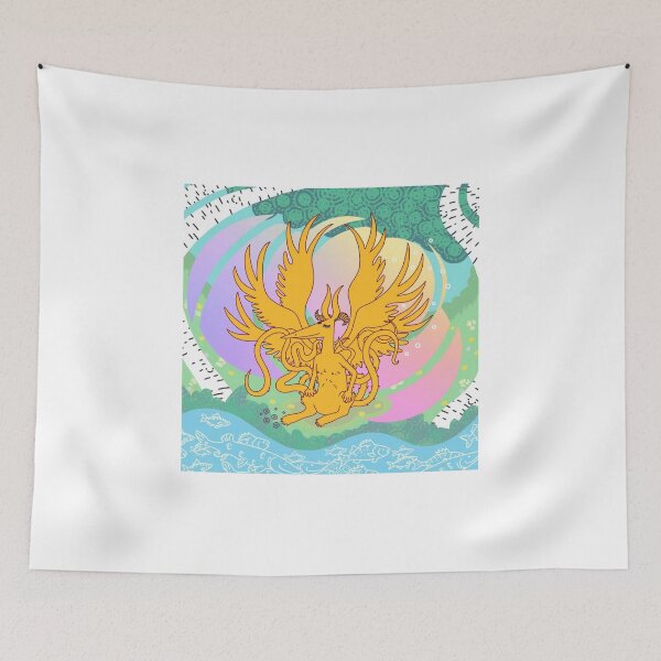 Item preview, Golden Winged Horned Beast Rainbow designed and sold by Aboulkorom.