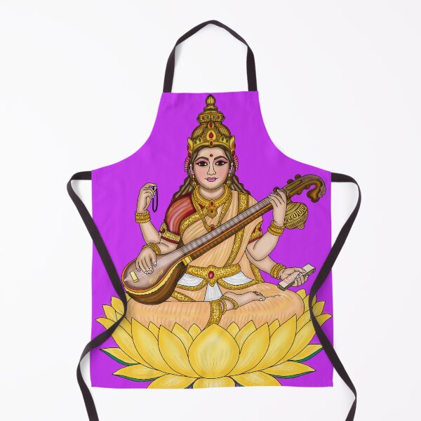 Item preview, Goddess Saraswati Artwork | Divine Hindu Goddess Digital Painting Illustration designed and sold by Harshit_Digital_Arts.
