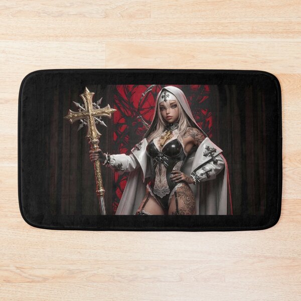 Item preview, Blonde Tattooed Nun Gothic Art Portrait designed and sold by GalleryBrisArt.