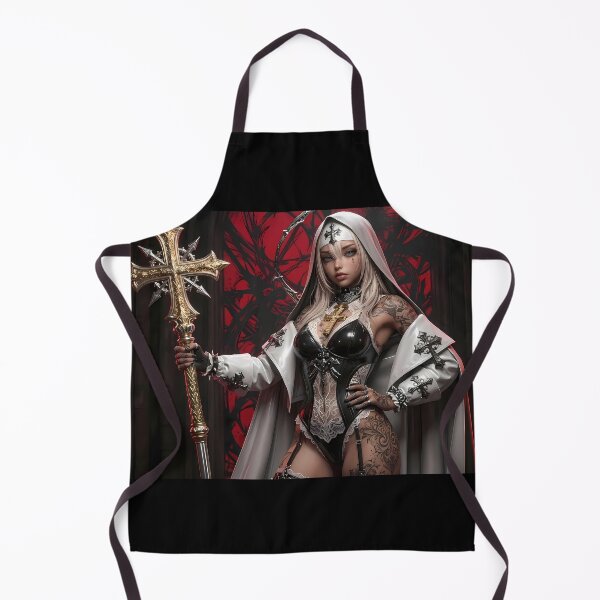 Item preview, Blonde Tattooed Nun Gothic Art Portrait designed and sold by GalleryBrisArt.