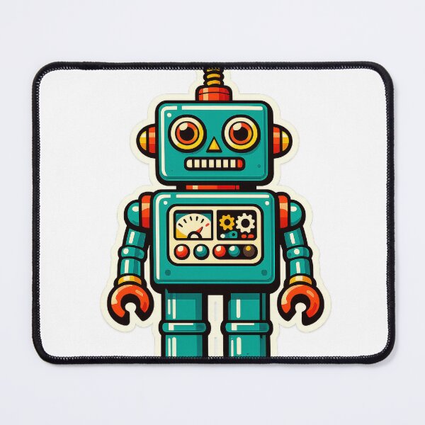 Item preview, Old 20's blue robot toy sticker designed and sold by chapistore.