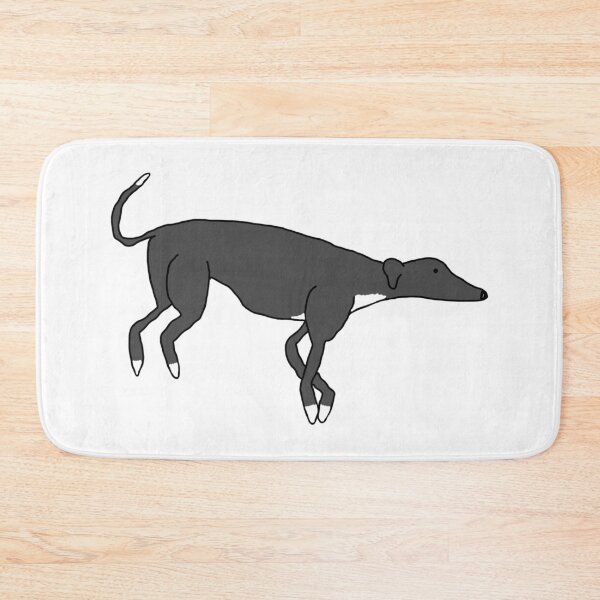 Item preview, greyhound on the floor designed and sold by Side Quest Club.