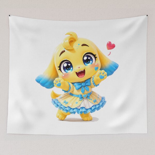 Item preview, Sunny Heartbeam Pup: The Pawfect Hug of Happiness designed and sold by BlissBlvdShop.