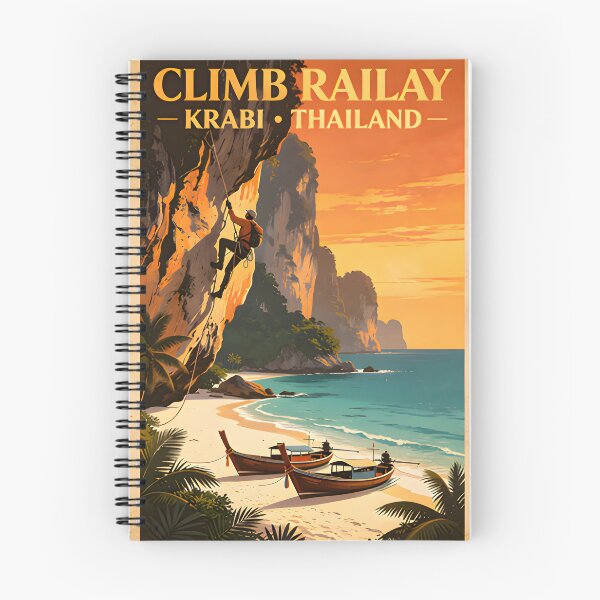 Item preview, Railay Beach Thailand Vintage Travel Poster Tropical Coastal Wall Art designed and sold by Spirit of Siam.