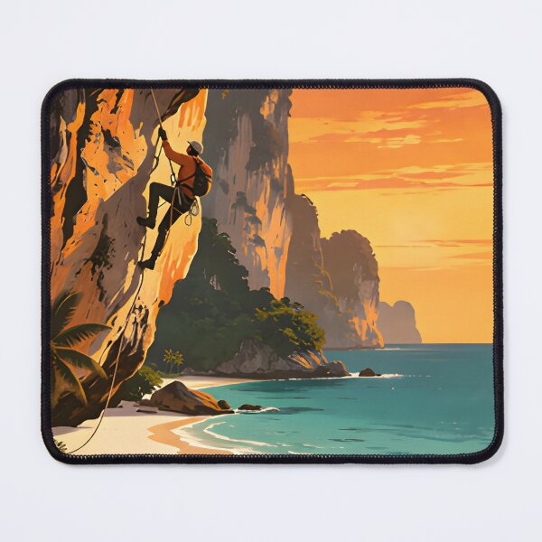 Item preview, Railay Beach Thailand Vintage Travel Poster Tropical Coastal Wall Art designed and sold by Spirit of Siam.