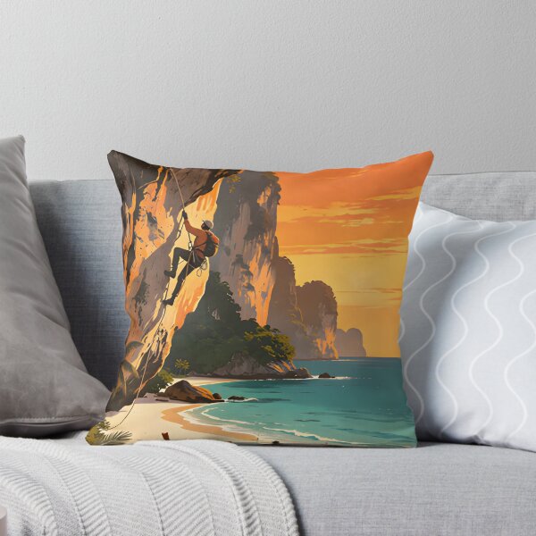 Item preview, Railay Beach Thailand Vintage Travel Poster Tropical Coastal Wall Art designed and sold by Spirit of Siam.