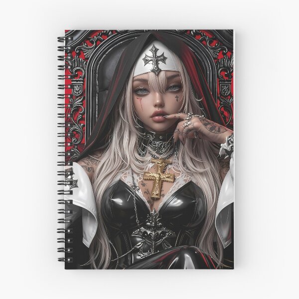 Item preview, Blonde Tattooed Nun Gothic Art Portrait designed and sold by GalleryBrisArt.