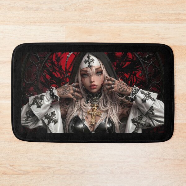 Item preview, Blonde Tattooed Nun Gothic Art Portrait designed and sold by GalleryBrisArt.