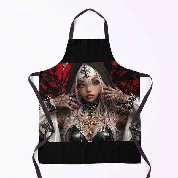 Item preview, Blonde Tattooed Nun Gothic Art Portrait designed and sold by GalleryBrisArt.