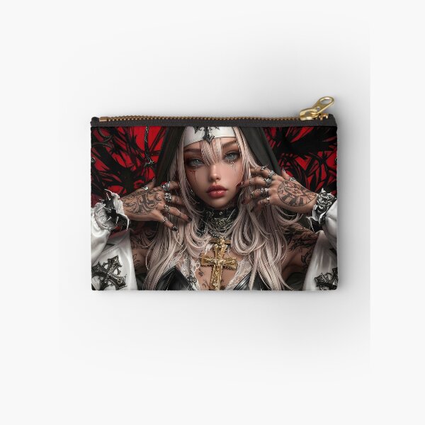 Item preview, Blonde Tattooed Nun Gothic Art Portrait designed and sold by GalleryBrisArt.