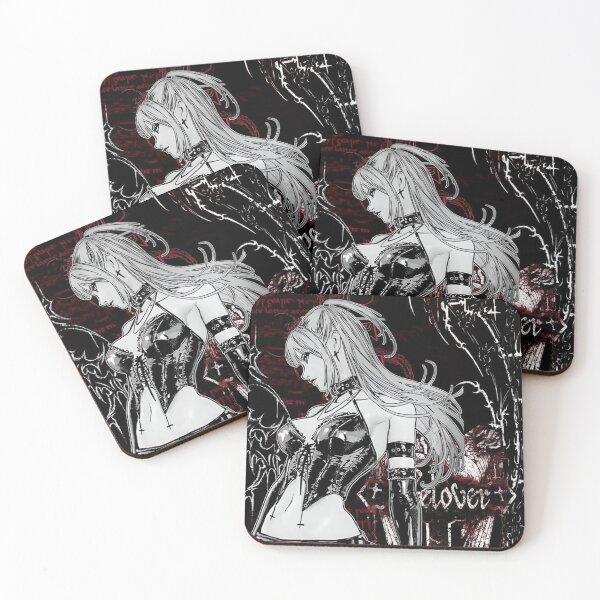 Item preview, Gothic anime girl, red and black tribal cybergoth art designed and sold by Tribalgothss.