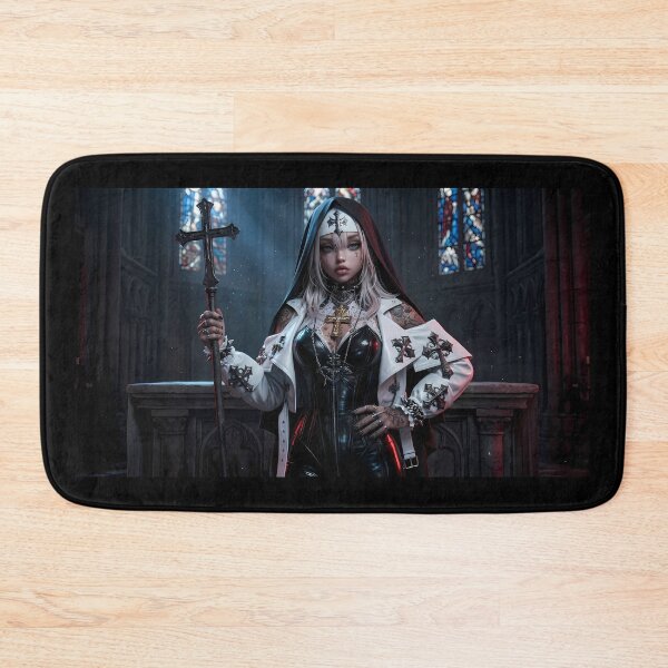 Item preview, Blonde Tattooed Nun Gothic Art Portrait designed and sold by GalleryBrisArt.