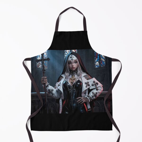 Item preview, Blonde Tattooed Nun Gothic Art Portrait designed and sold by GalleryBrisArt.