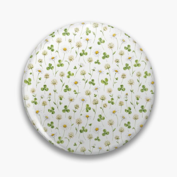 Item preview, Clover Daisy Meadow Watercolor Seamless Botanical Pattern designed and sold by Inkworksbyshery.
