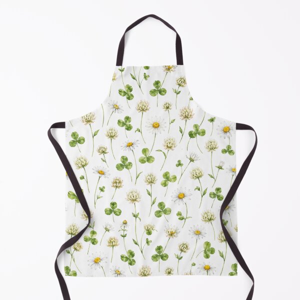 Item preview, Clover Daisy Meadow Watercolor Seamless Botanical Pattern designed and sold by Inkworksbyshery.