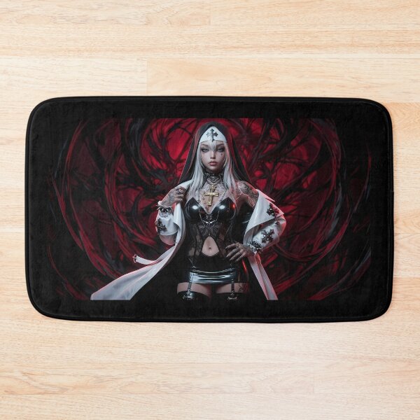Item preview, Blonde Tattooed Nun Gothic Art Portrait designed and sold by GalleryBrisArt.