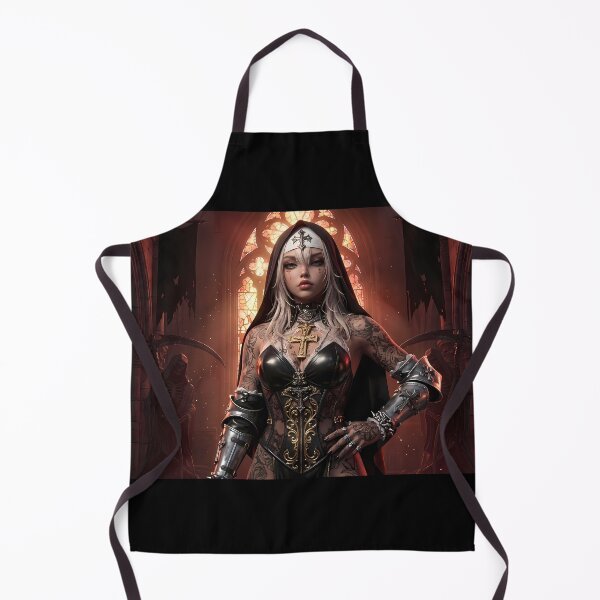 Item preview, Blonde Tattooed Nun Gothic Art Portrait designed and sold by GalleryBrisArt.