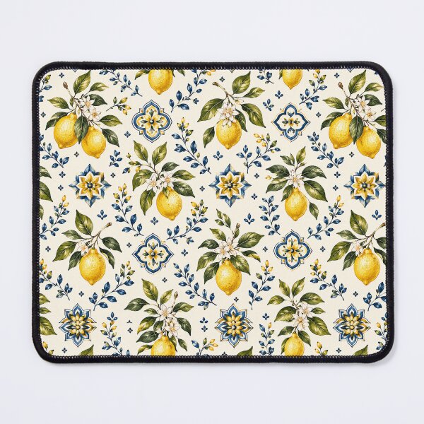 Item preview, Mediterranean Lemon Tile Pattern Phone Case for Mom | Italian Citrus Botanical Journal for Students | Vintage Lemon and Blue Tile Blanket for Grandma | Fruit Orchard Tote Bag for Nurse designed and sold by VivaFy.