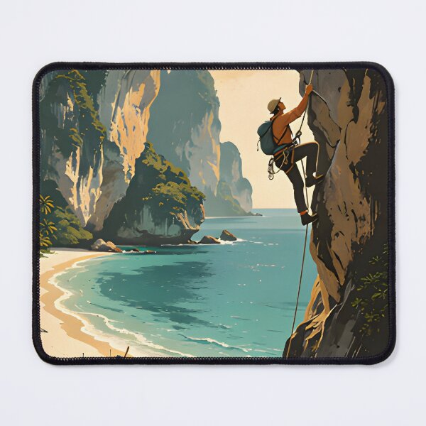 Item preview, Railay Beach Thailand Vintage Travel Poster Tropical Coastal Wall Art designed and sold by Spirit of Siam.