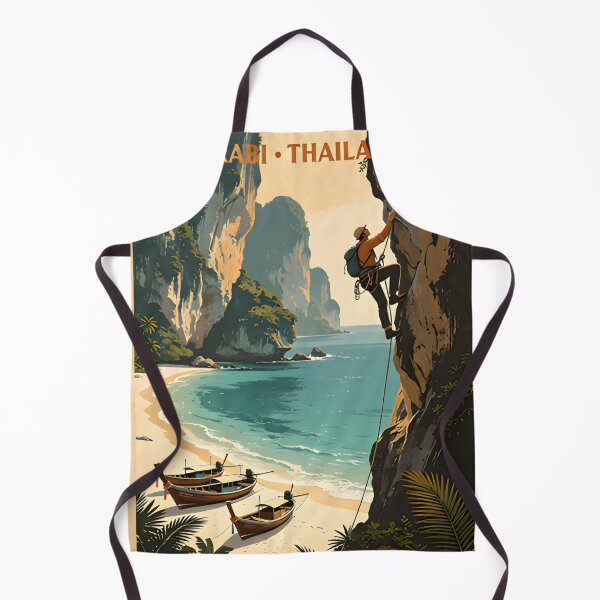 Item preview, Railay Beach Thailand Vintage Travel Poster Tropical Coastal Wall Art designed and sold by Spirit of Siam.