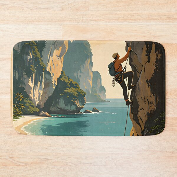 Item preview, Railay Beach Thailand Vintage Travel Poster Tropical Coastal Wall Art designed and sold by Spirit of Siam.