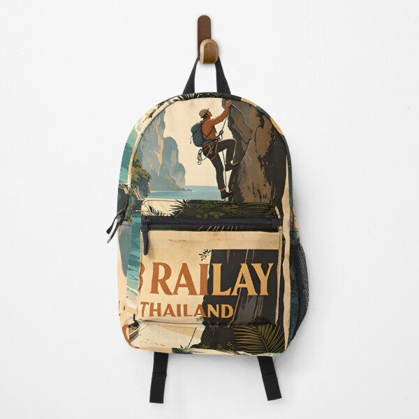 Item preview, Railay Beach Thailand Vintage Travel Poster Tropical Coastal Wall Art designed and sold by Spirit of Siam.