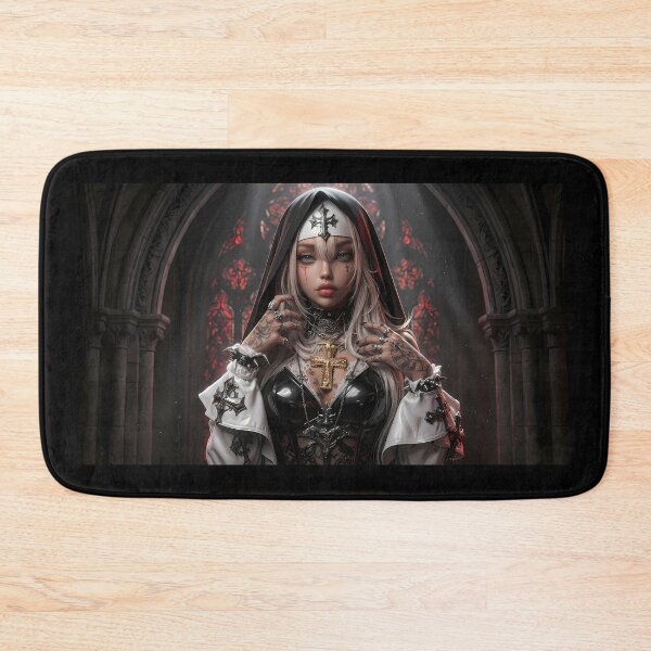 Item preview, Blonde Tattooed Nun Gothic Art Portrait designed and sold by GalleryBrisArt.