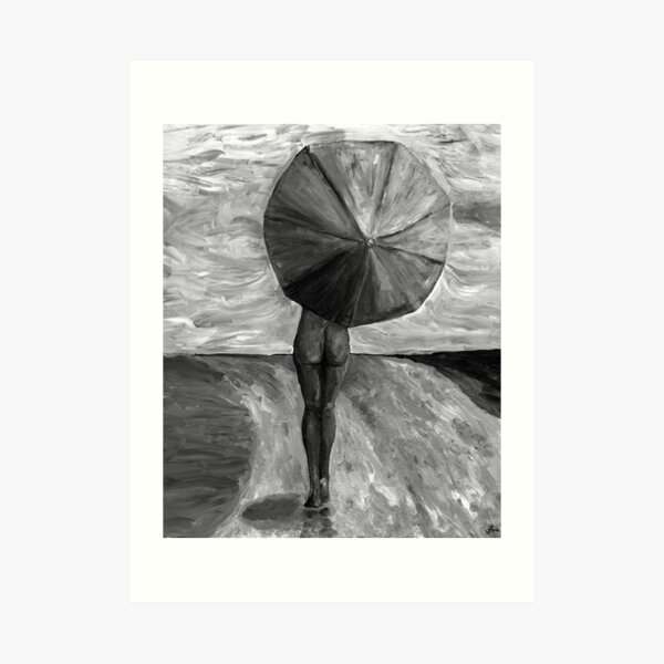 A walk on the beach Art Print
