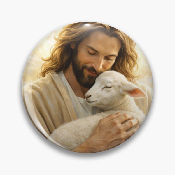 Item preview, The Good Shepherd - Jesus Holding Gentle Lamb designed and sold by LaFoiCreative.