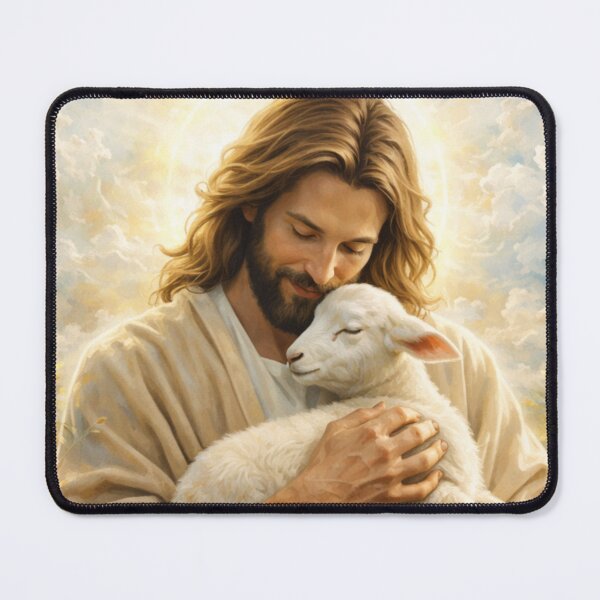 Item preview, The Good Shepherd - Jesus Holding Gentle Lamb designed and sold by LaFoiCreative.