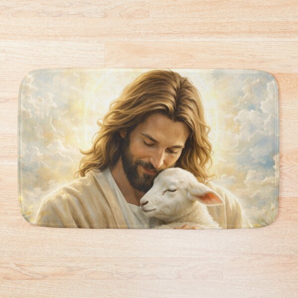 Item preview, The Good Shepherd - Jesus Holding Gentle Lamb designed and sold by LaFoiCreative.