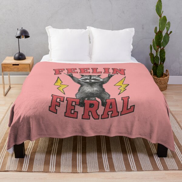 Item preview, Feelin Feral Funny Raccoon Rock Hand designed and sold by BoringClothes .