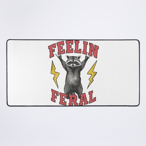 Item preview, Feelin Feral Funny Raccoon Rock Hand designed and sold by BoringClothes .