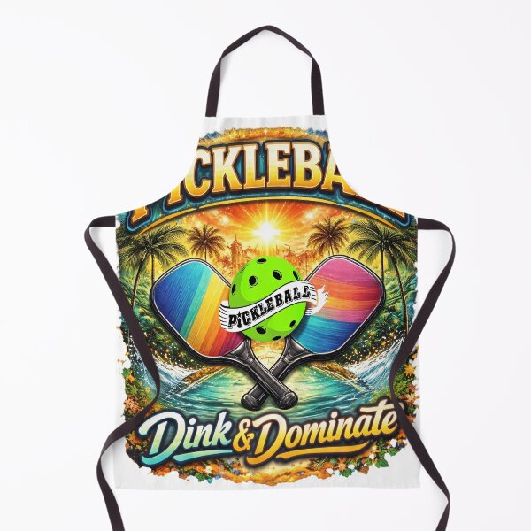 Item preview, Pickleball Dink & Dominate | Tropical Sunset Rainbow Paddle Design designed and sold by Jen.Lou.