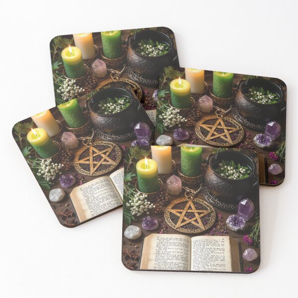 Item preview, Wiccan Altar - Pentacle and Grimoire designed and sold by NeyhineAngelionShop.