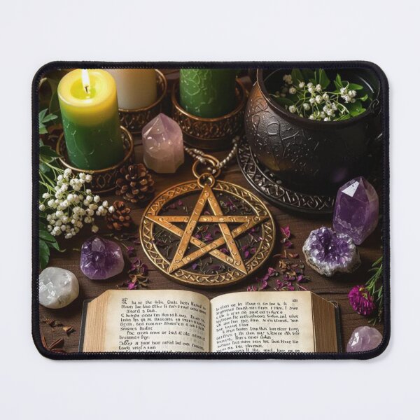 Item preview, Wiccan Altar - Pentacle and Grimoire designed and sold by NeyhineAngelionShop.