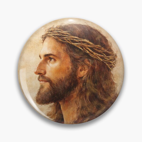Item preview, Jesus Christ Profile Portrait - Crown of Thorns Art designed and sold by LaFoiCreative.