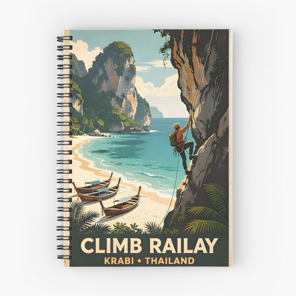 Item preview, Railay Beach Thailand Vintage Travel Poster Tropical Coastal Wall Art designed and sold by Spirit of Siam.