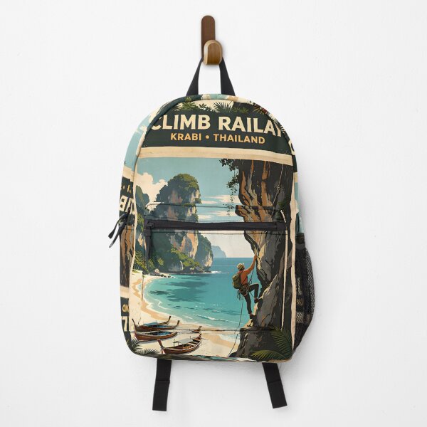 Item preview, Railay Beach Thailand Vintage Travel Poster Tropical Coastal Wall Art designed and sold by Spirit of Siam.