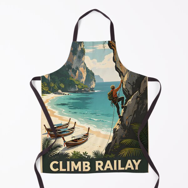 Item preview, Railay Beach Thailand Vintage Travel Poster Tropical Coastal Wall Art designed and sold by Spirit of Siam.