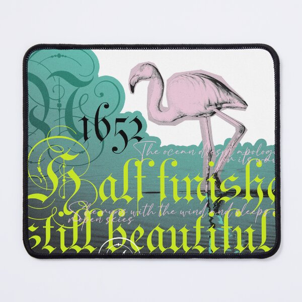 Item preview, Flamingo Gothic Lettering Dark Academia Collage Art designed and sold by ericcasar.