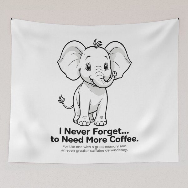 Item preview, Elephant - Never forgets designed and sold by ThatsMyThingCo.