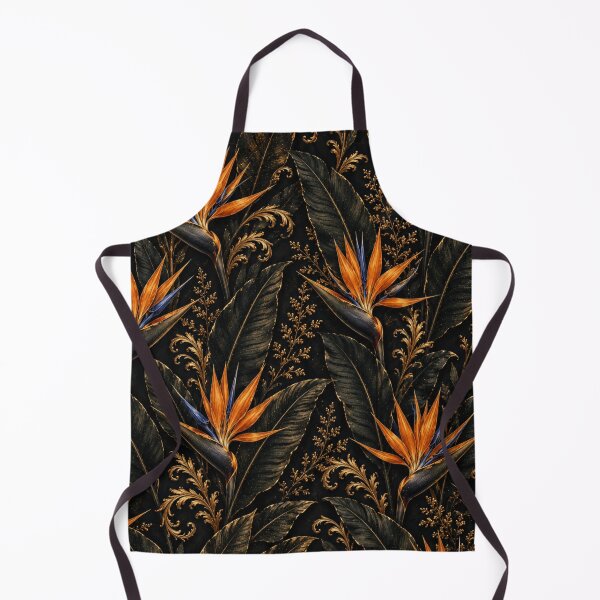 Item preview, Bird of Paradise Flowers on Black Background designed and sold by Siti Hoiriyah.