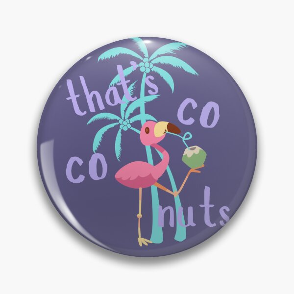 Item preview, That's Coconuts Pink Flamingo Tropical Cocktail Drink Summer Beach Vibes designed and sold by Forevermore.