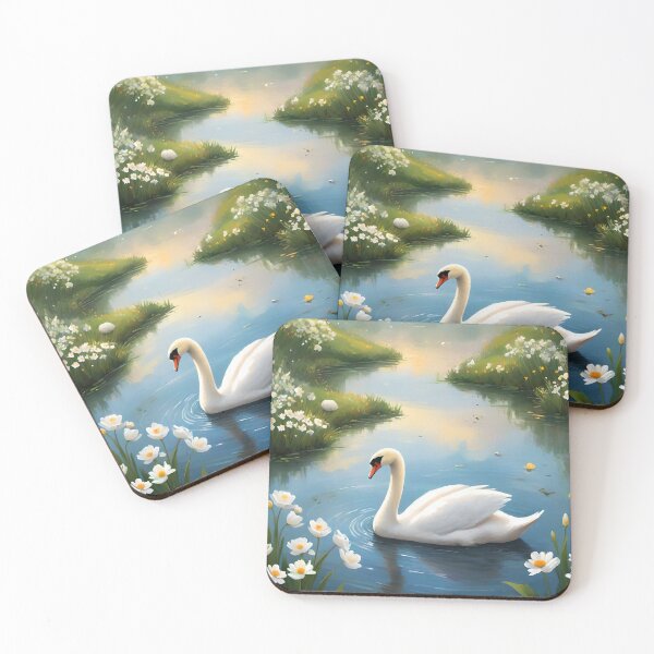 Item preview, Majestic Swan on a Spring Lake designed and sold by NeyhineAngelionShop.