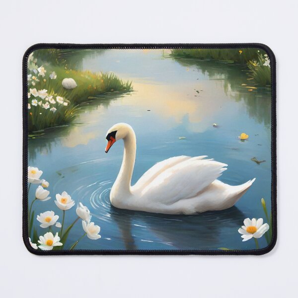 Item preview, Majestic Swan on a Spring Lake designed and sold by NeyhineAngelionShop.