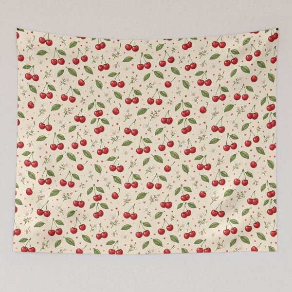 Item preview, Vintage Cherry Phone Case for Mom | Cute Cottagecore Cherry Pattern Journal for Students | Retro Fruit Blanket for Grandma | Sweet Cherry Blossom Tote Bag for Nurse designed and sold by VivaFy.